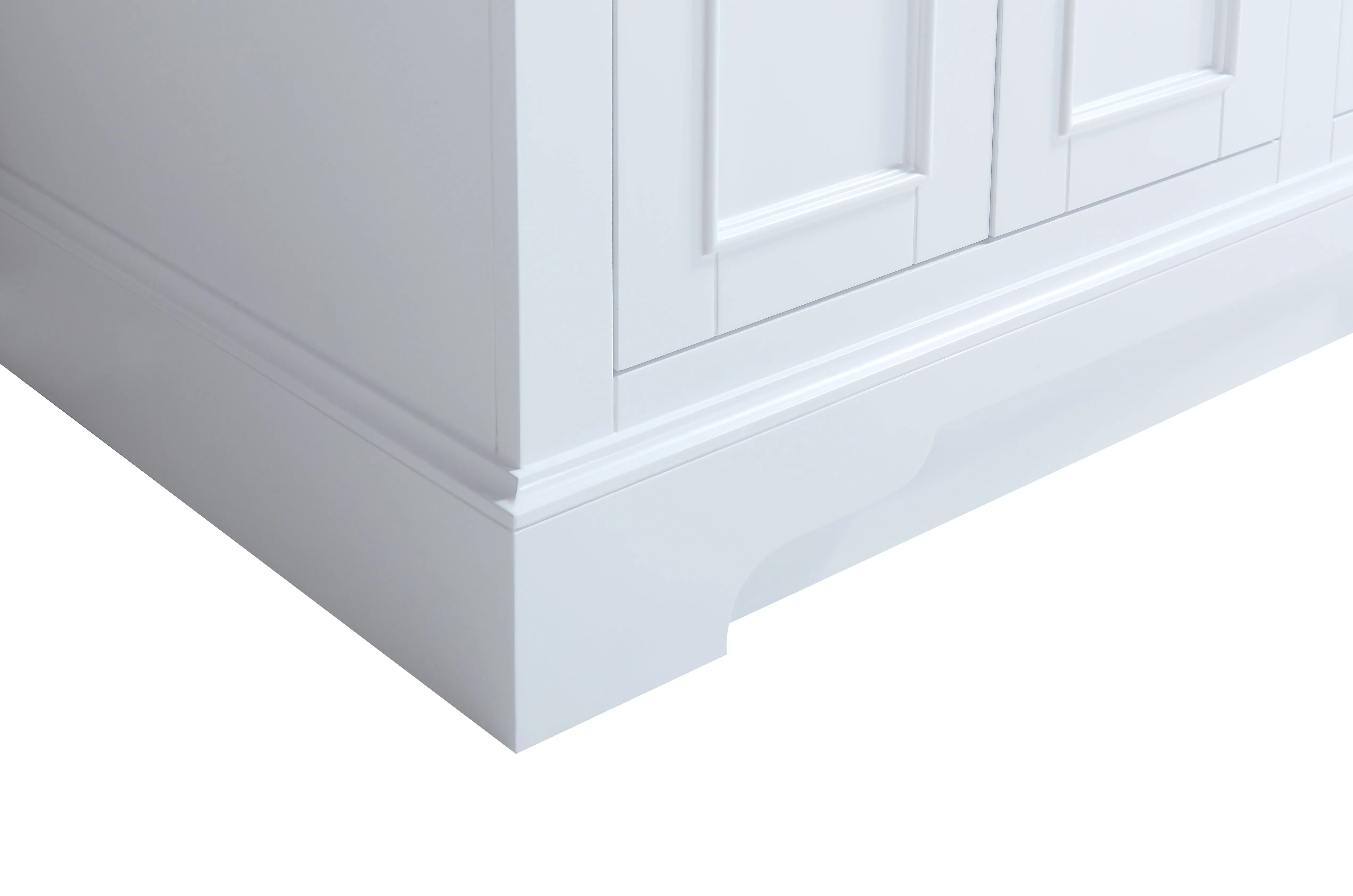 CCS701 - 36" White, Floor Standing Modern Bathroom Vanity, CARRARA Quartz Countertop, Chrome Hardware