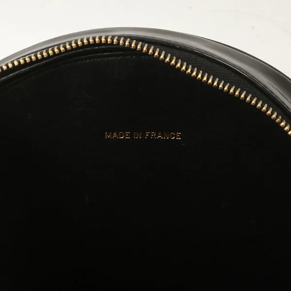 Chanel Around 1995 Made Patent Round Design Cc Mark Vanity Black