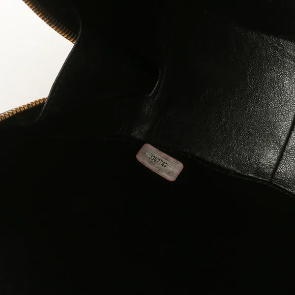 Chanel Around 1995 Made Patent Round Design Cc Mark Vanity Black