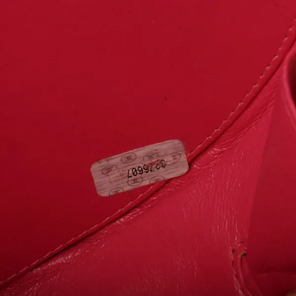 Chanel Around 1995 Made Patent Round Design Cc Mark Vanity Fuchsia Pink