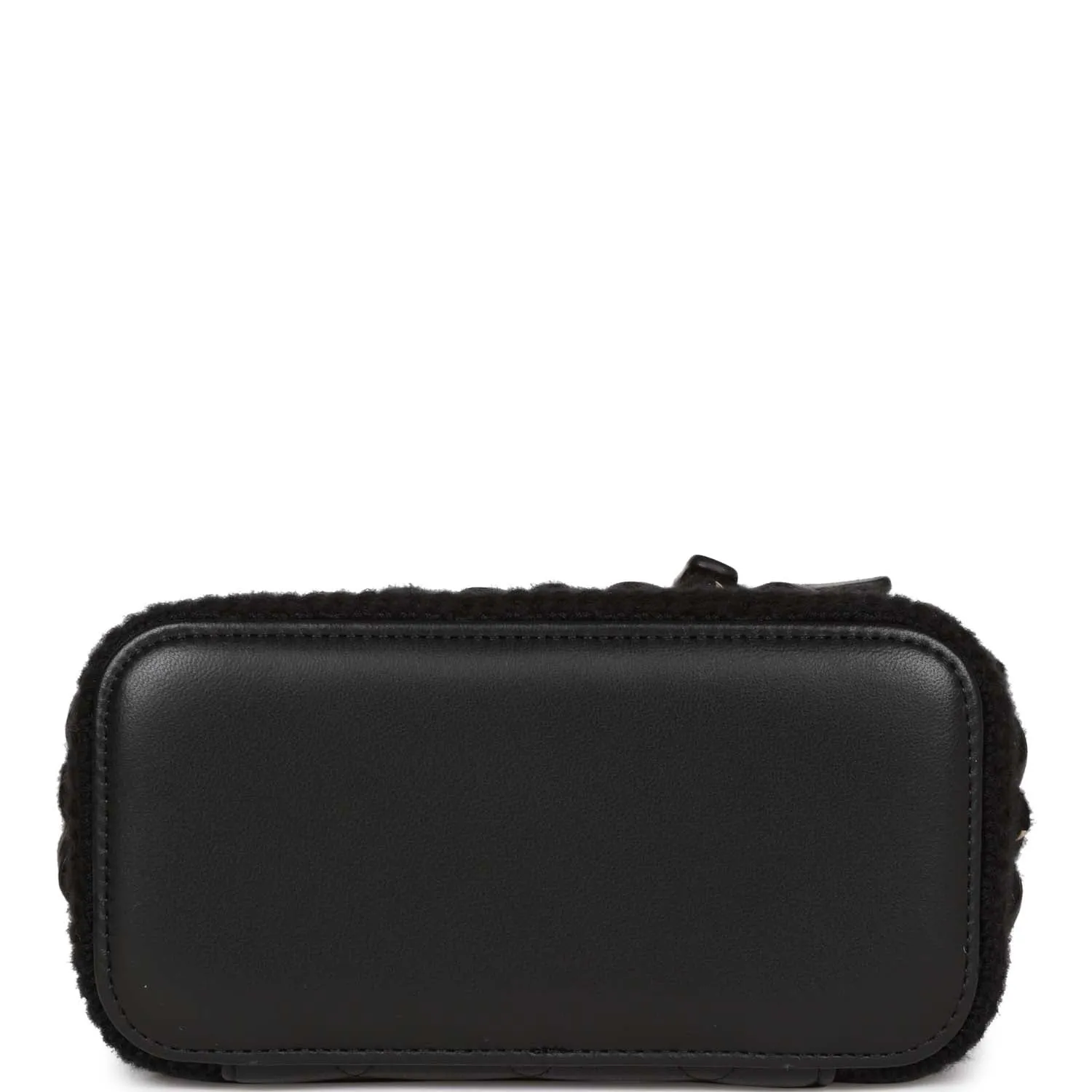 Chanel Small Vanity Case Black Crochet and Lambskin Light Gold Hardware