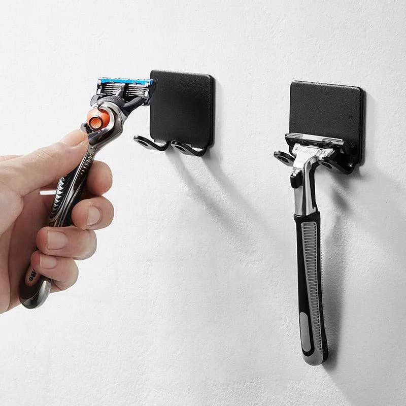 Chic Stainless Steel Razor Organizer with Waterproof Adhesive - Effortlessly Declutter Your Space