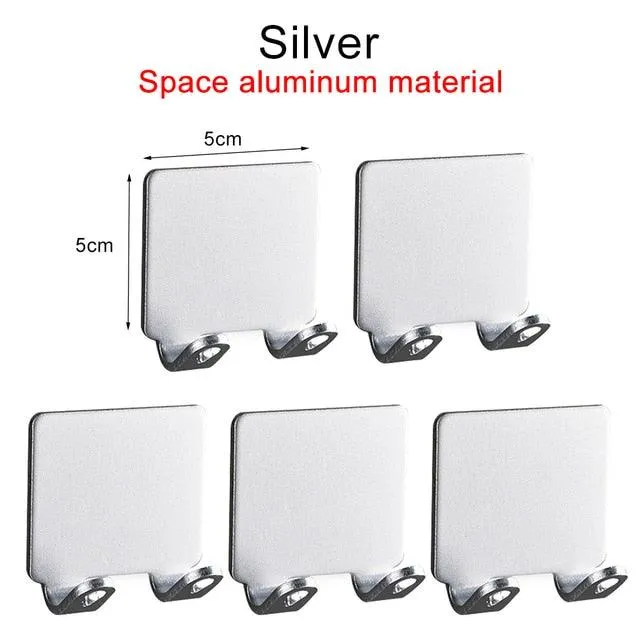 Chic Stainless Steel Razor Organizer with Waterproof Adhesive - Effortlessly Declutter Your Space