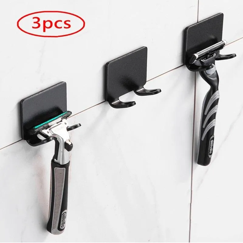 Chic Stainless Steel Razor Organizer with Waterproof Adhesive - Effortlessly Declutter Your Space