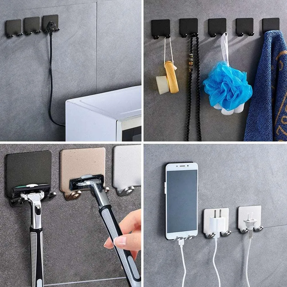 Chic Stainless Steel Razor Organizer with Waterproof Adhesive - Effortlessly Declutter Your Space