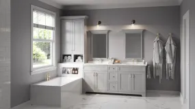 CLASSIC - 60" Double Sink Bathroom Vanity With Quartz Countertop (Available in 4 Colors )