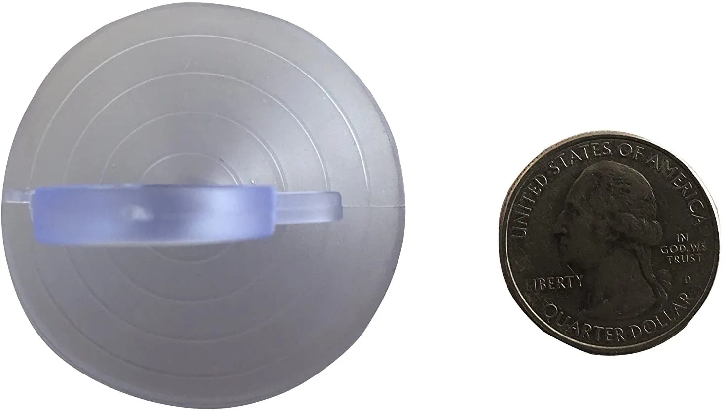 Clear Plastic Suction Cups with Loops - 4.5 cm (1.75 in) Wide, Set of 10