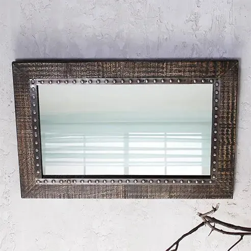 Coastal Wheathered Bathroom Mirror 28" W X 20" H