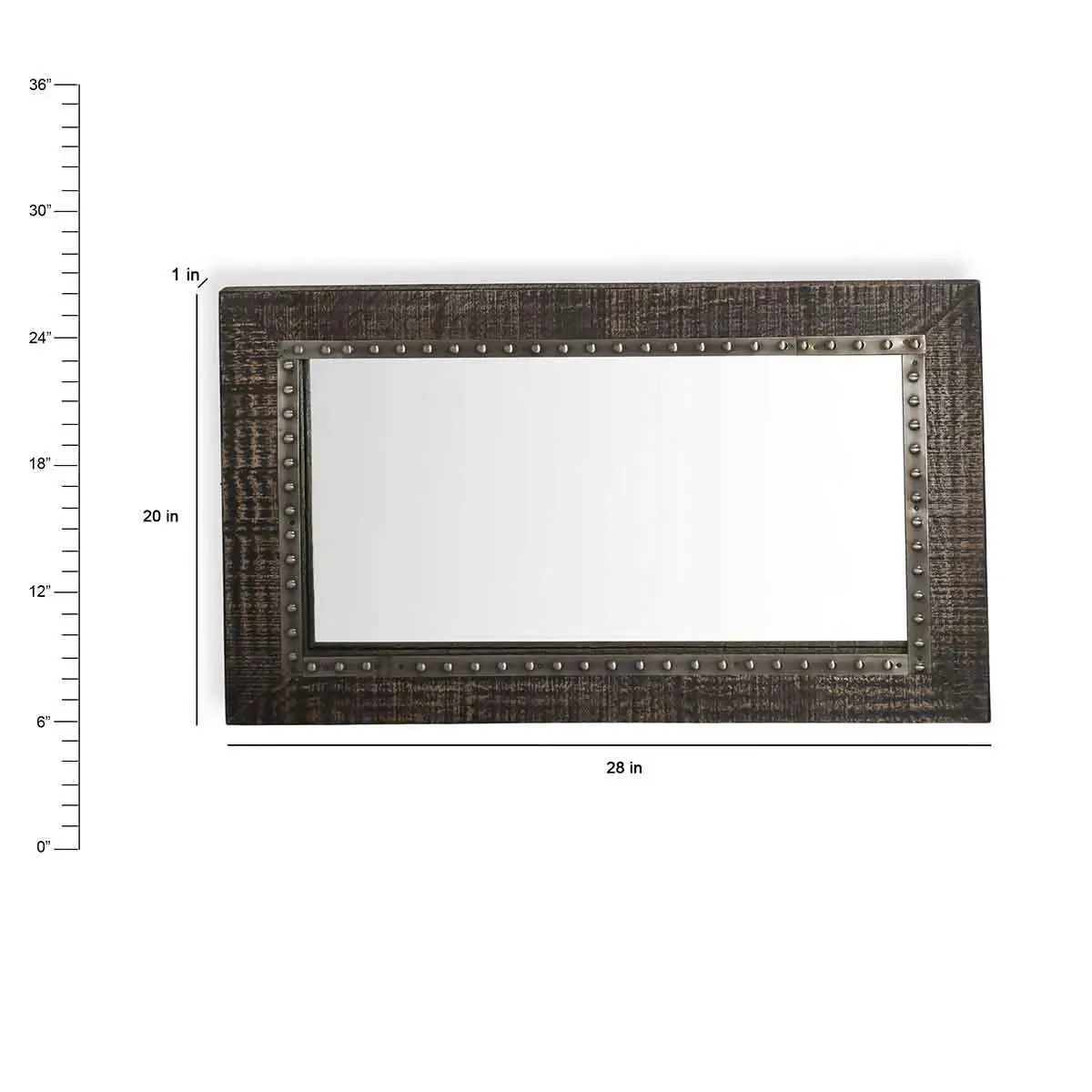 Coastal Wheathered Bathroom Mirror 28" W X 20" H