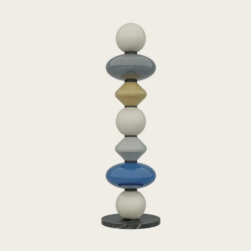 Colourful Stacked Glass Floor Lamp