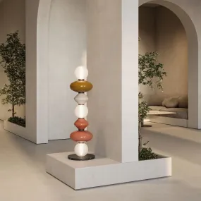 Colourful Stacked Glass Floor Lamp