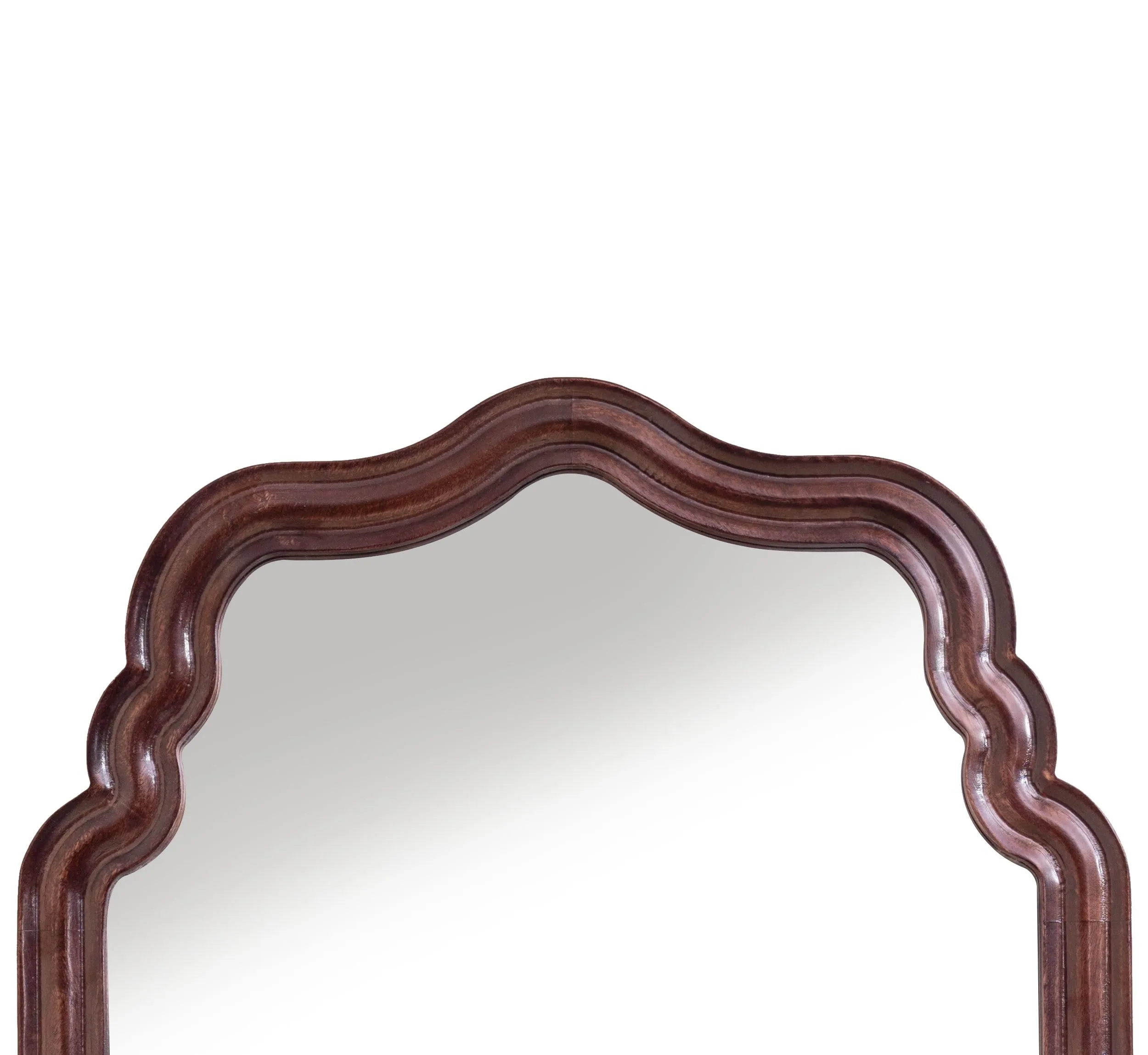 CORSICA DESIGNS 3x2ft Wooden Arched Wall Mirror for Living Room, Bedroom and Vanity, Decorative Large Modern Mirror in Saint Gobain Glass, Tabletop Wall Mounted Hanging