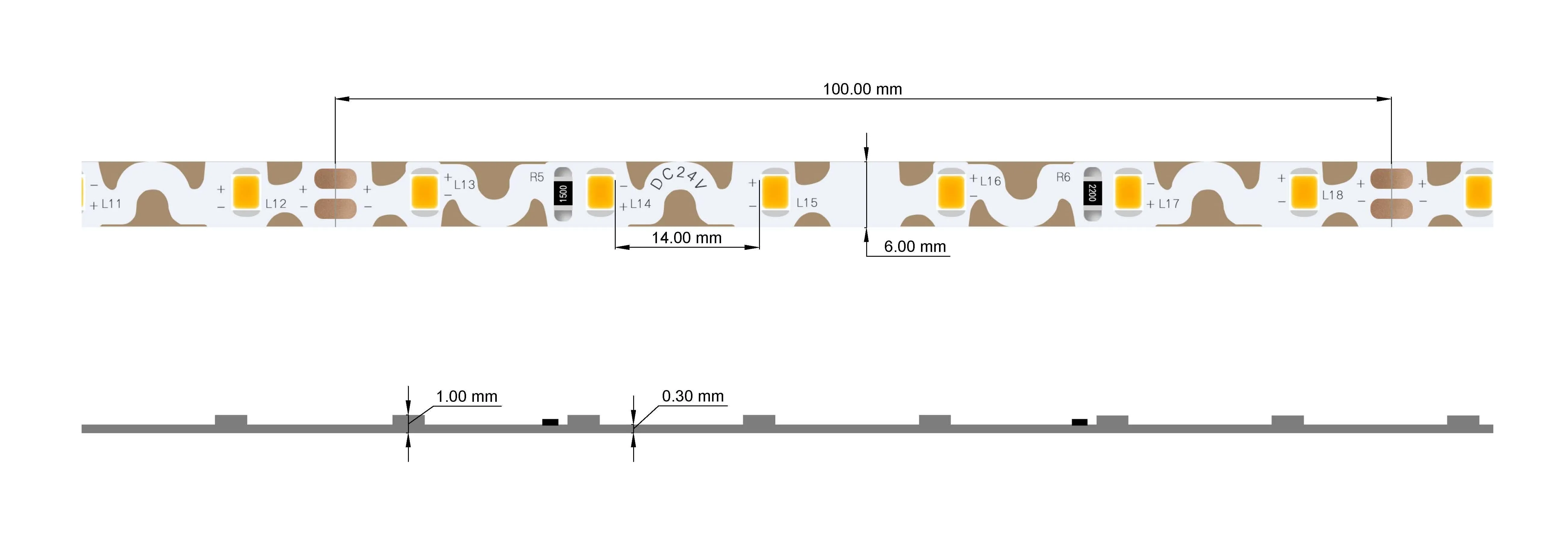 CRI-MAX™ CRI 95  Zig Zag S Shape LED Flexible Strip 5600K - 60 LEDs/m - 5m/Reel