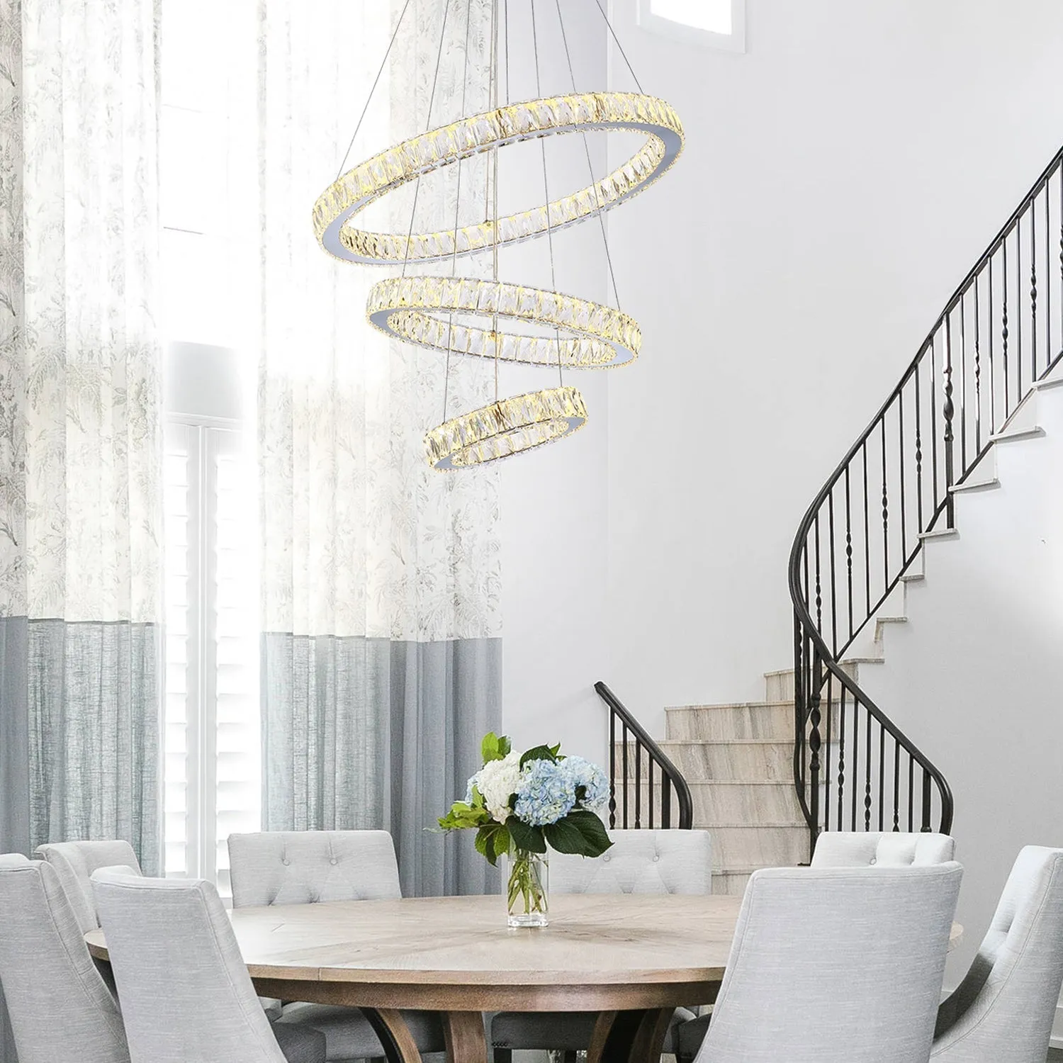 Crystal Ring Chandelier