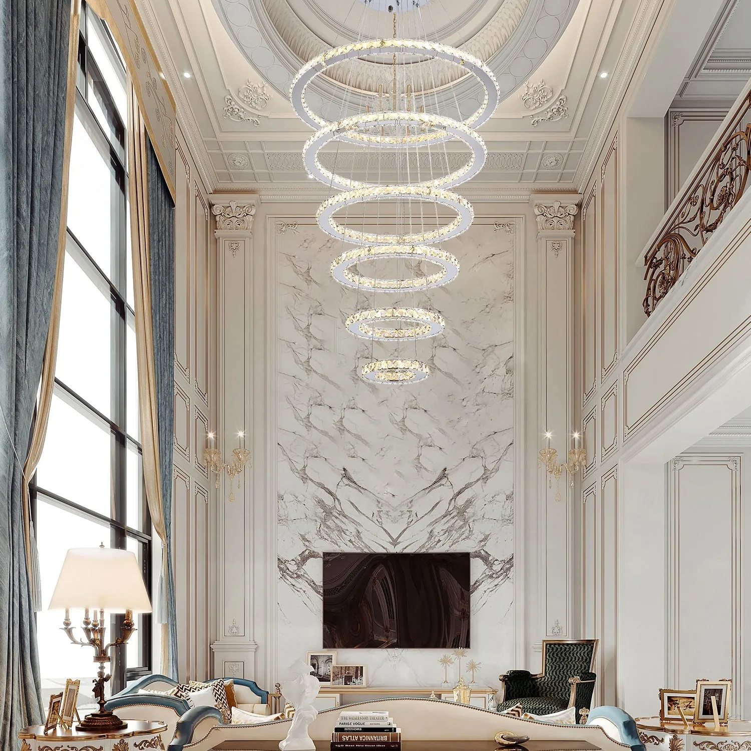 Crystal Ring Chandelier