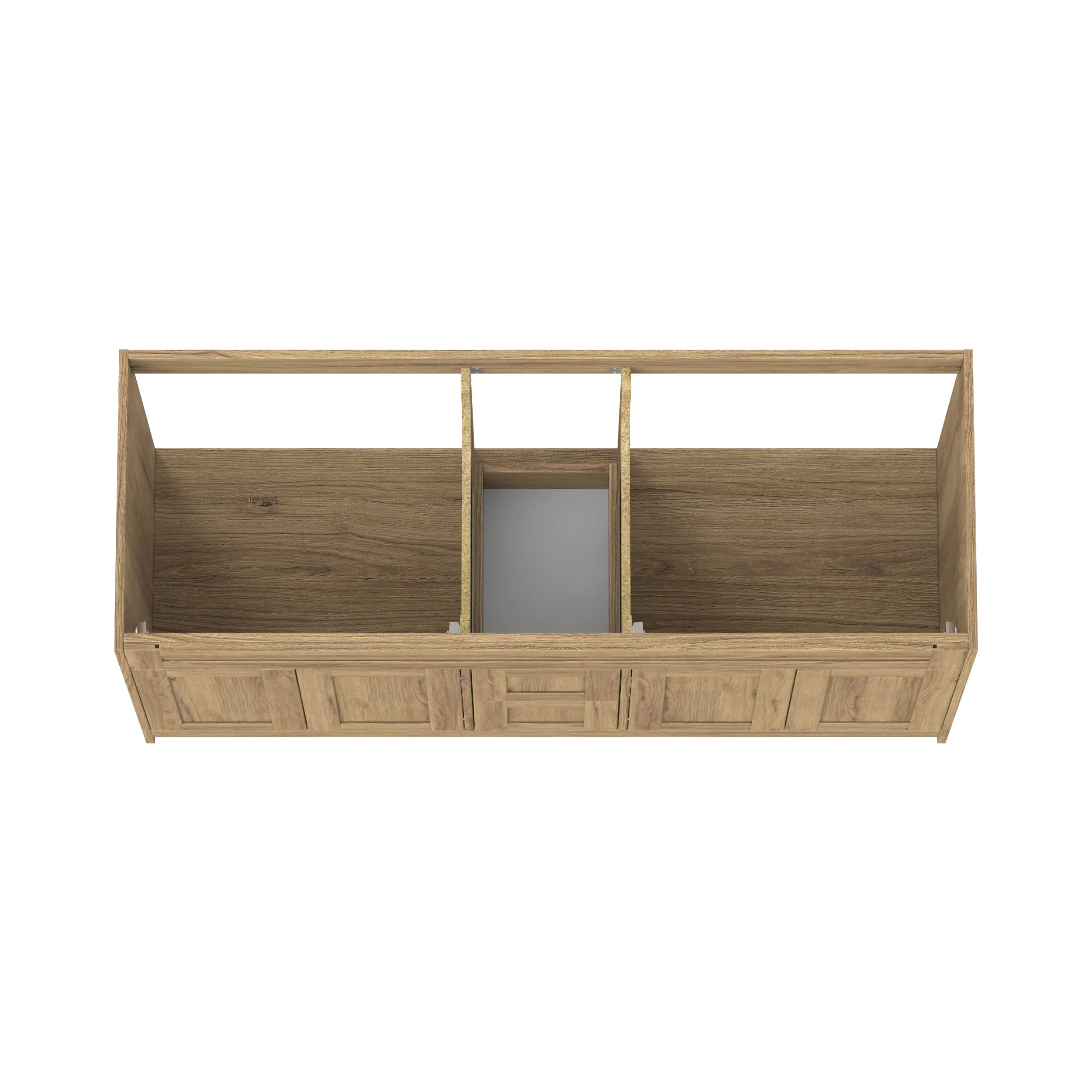 Daisy - 60"Double sink Vintage Oak Bathroom Vanity with Quartz top