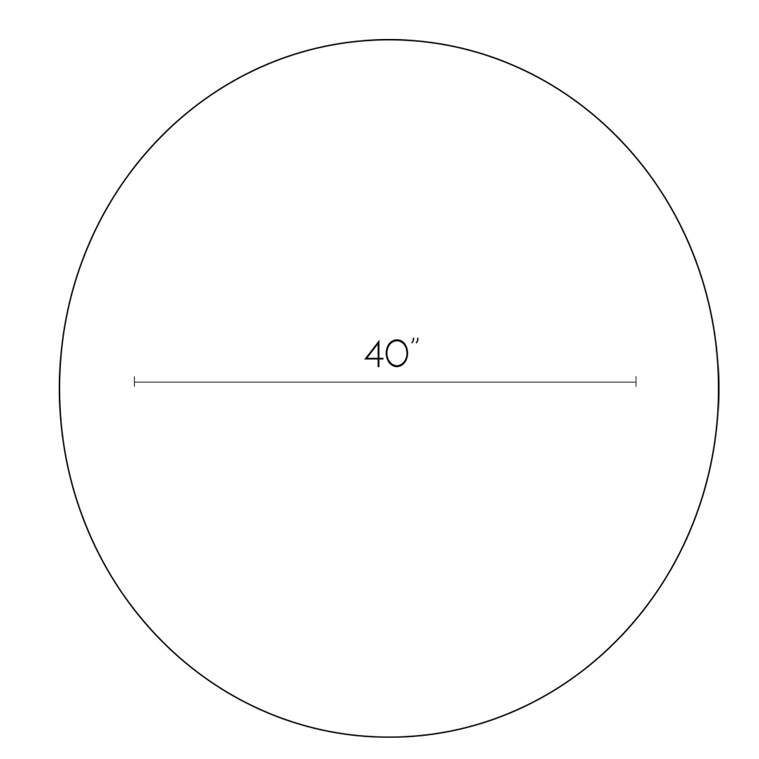 DAX 40" Strip Round Mirror (DAX-120-STRIP100)