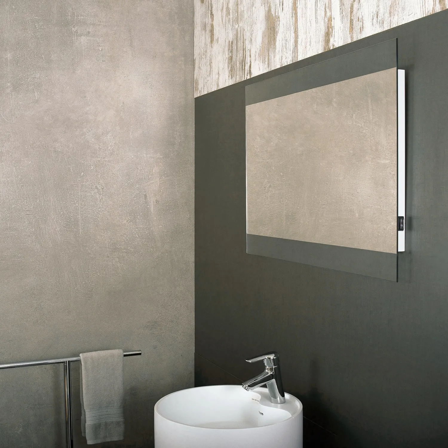 DAX Rectangle LED Light Bathroom Vanity Mirror with Rocker Switch, Wall Mount, Aluminum Frame, 35-7/16 x 23-5/8 x 1-1/2 Inches (DAX-DL36)