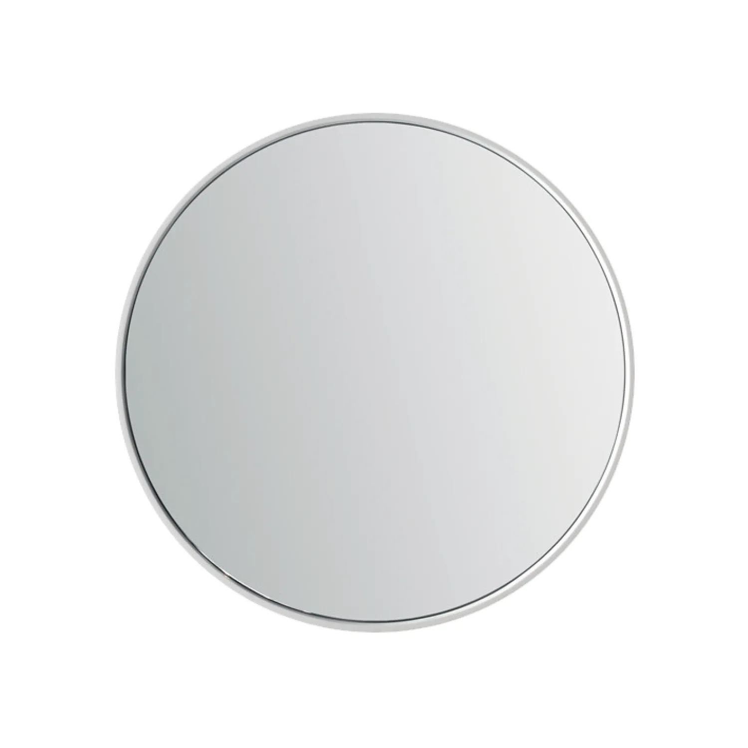 DAX Solid Surface Round Bathroom Vanity Mirror, Wall Mount with Frame, White Finish, 27-1/2 Inches (DAX-AB-1571)