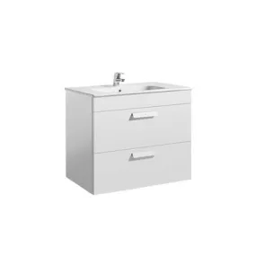 Debba Unik 2 Drawer Wall Hung 800mm Bathroom Vanity Unit - All Colours