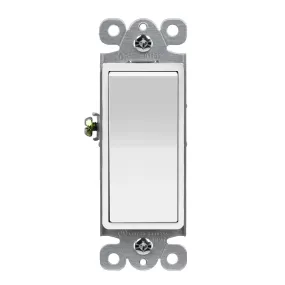 Deco 15 amp Single-Pole Switch, White