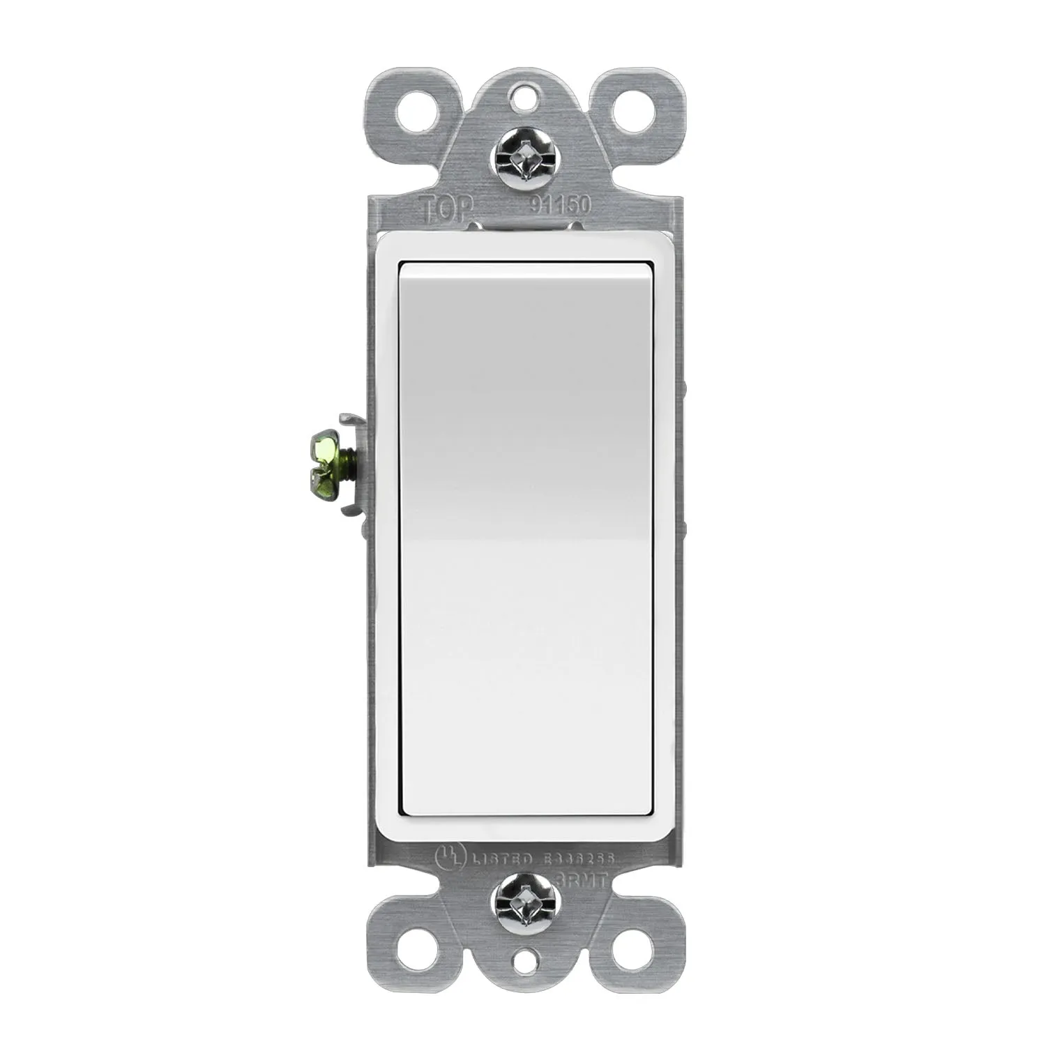 Deco 15 amp Single-Pole Switch, White