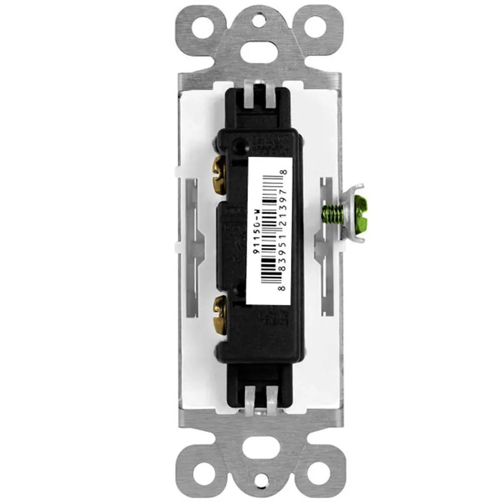 Deco 15 amp Single-Pole Switch, White
