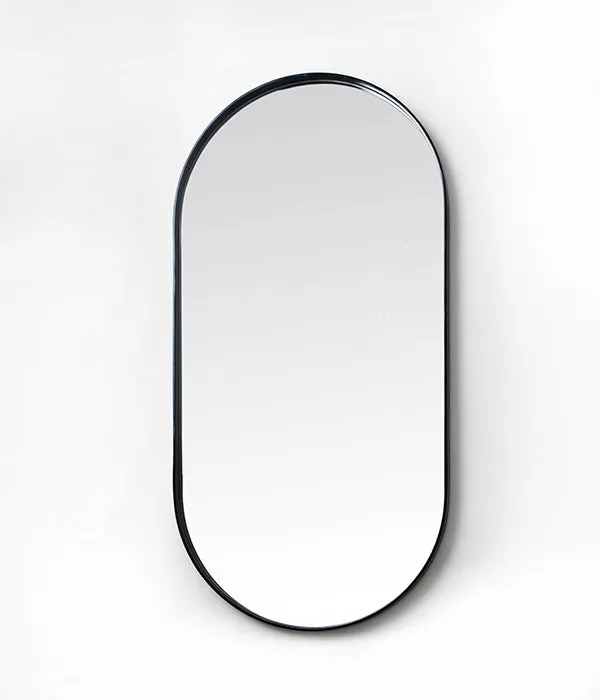 Deep Frame Pod Mirror - Black