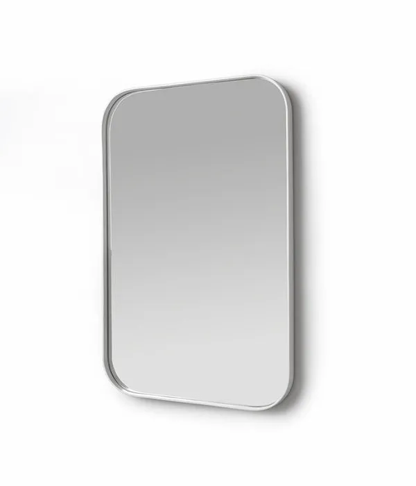 Deep Frame Rounded Rectangle Mirror - White