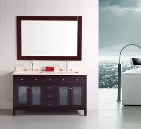 DESIGN ELEMENT Venetian 60" Double Sink Vanity Set