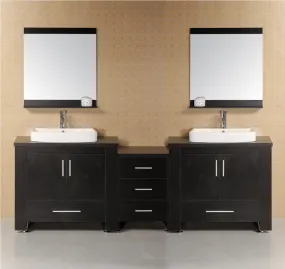 DESIGN ELEMENT Washington 96" Double Sink Vanity Set