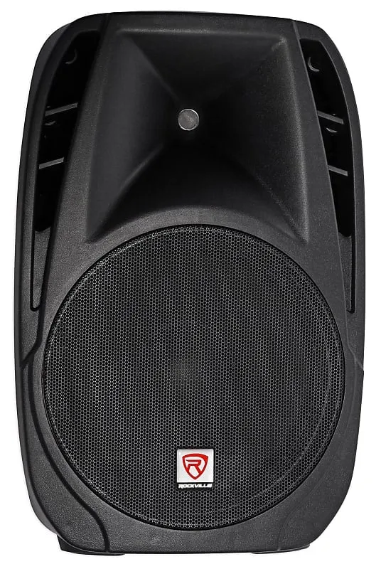 DJ package with 15" speakers   Bluetooth mixer   microphones   totem stands   façade   lighting Rockville RPG2X15 (2) RTP32B RFAAW PACK
