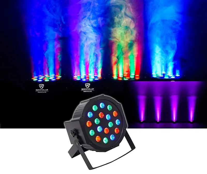 DJ package with two 15" Bluetooth speakers   microphone   tripod   totem stands   façade   lighting Rockville RPG152K (2) RTP32W RFAAW PACK