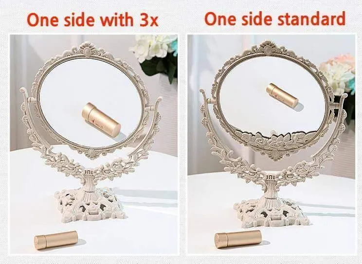 Double-Sided Ornate Vanity Mirror