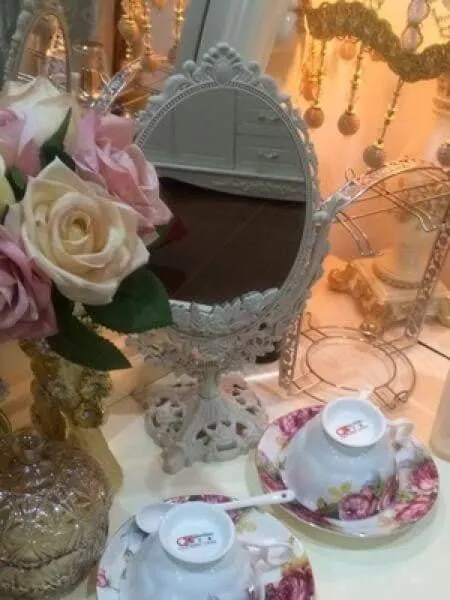 Double-Sided Ornate Vanity Mirror