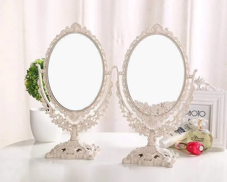 Double-Sided Ornate Vanity Mirror