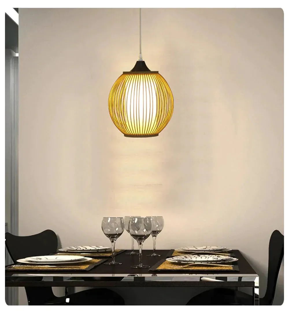 E27 Chandelier Staircase Loft Villa Creative American Bamboo Cage Attic Pick High Living Room Decoration Lamps