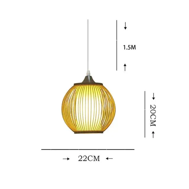 E27 Chandelier Staircase Loft Villa Creative American Bamboo Cage Attic Pick High Living Room Decoration Lamps
