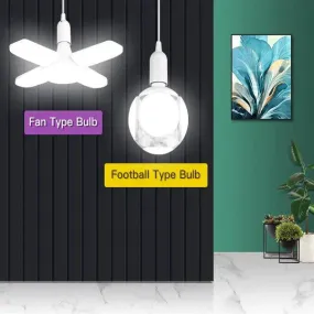 E27 Led Bulb Lamp Ampoule Leds Football Lamps Bulbs Foldable Fan Blade Lights Adjustable 45W 40W 60W For Kitchen Lighting