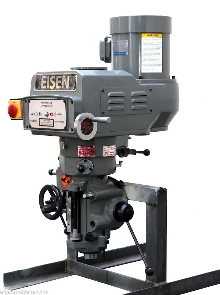 Eisen S-2AH-1PHASE milling machine head, R8 taper, 2 HP, 220V, 1-phase