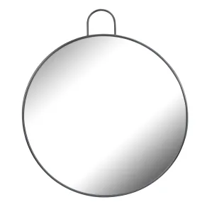 Extra Large Black Metal Hanging Wall Mirror (WS)