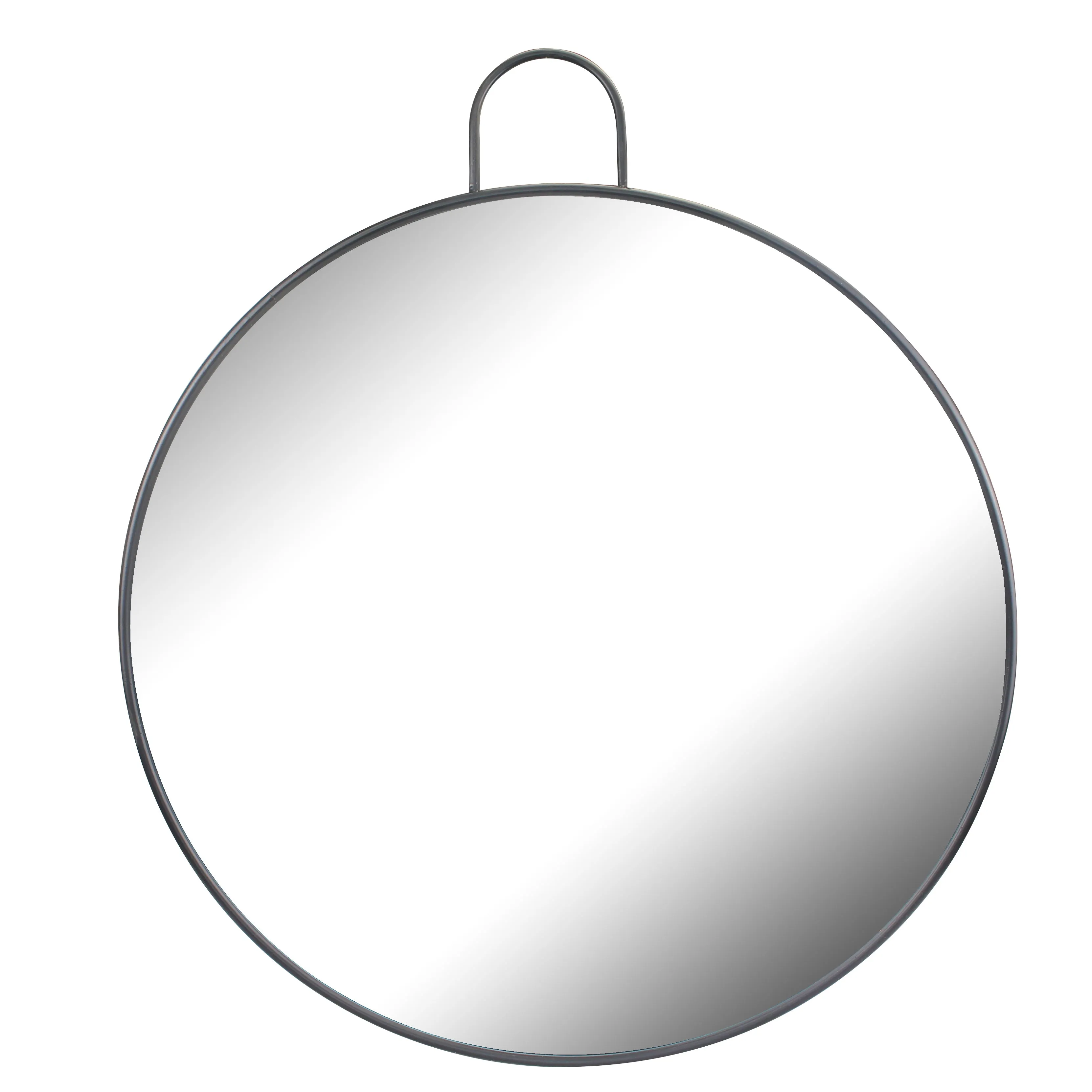 Extra Large Black Metal Hanging Wall Mirror (WS)