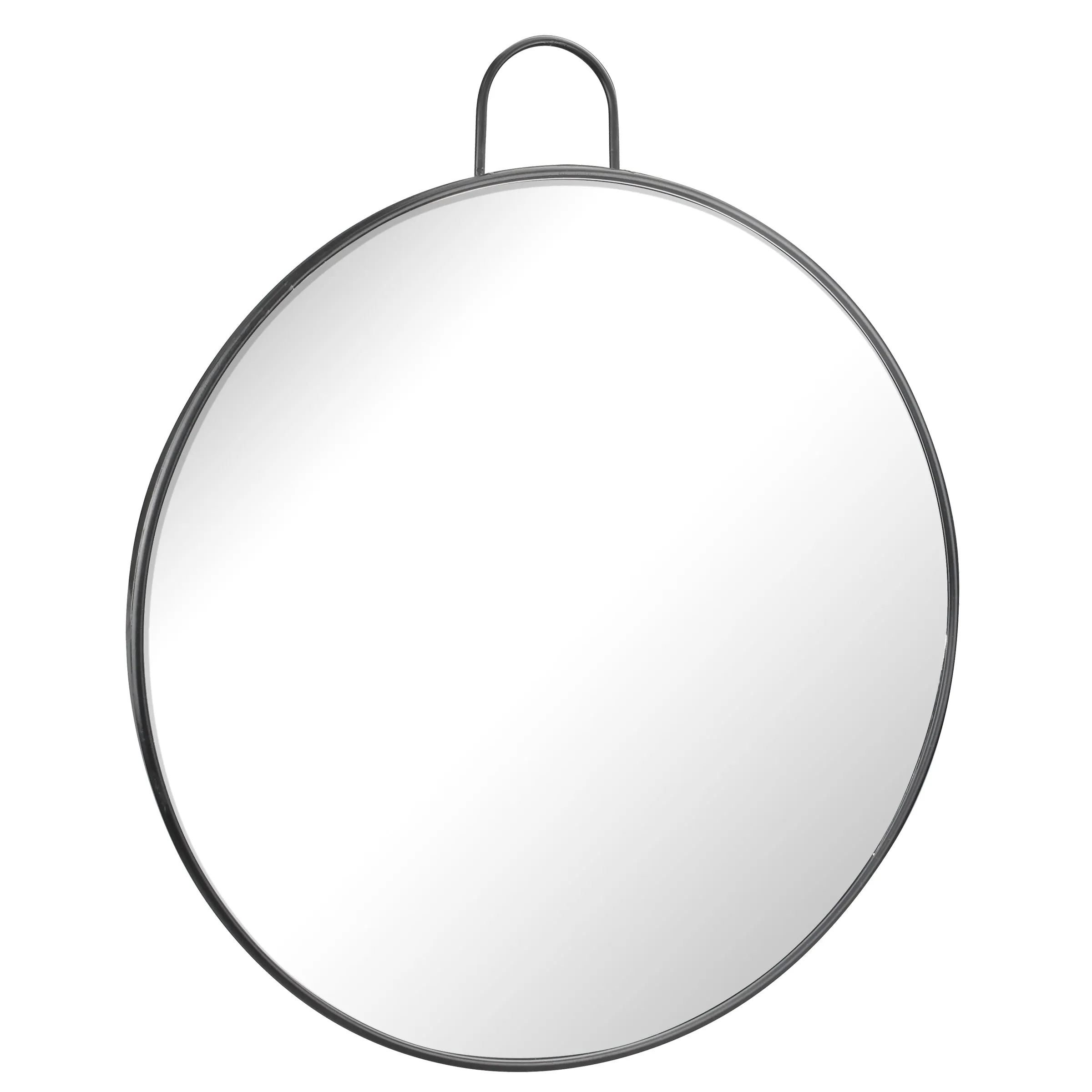 Extra Large Black Metal Hanging Wall Mirror