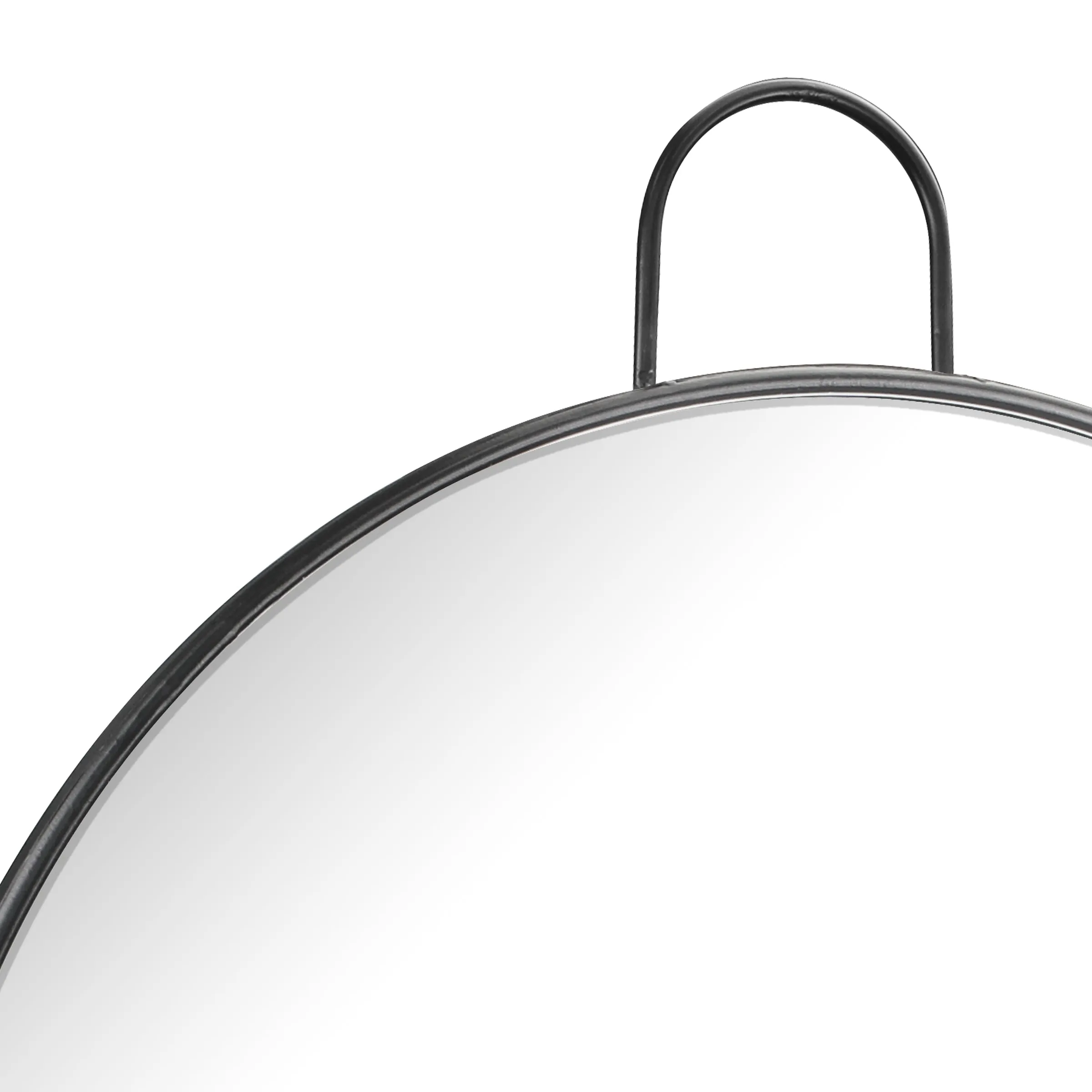 Extra Large Black Metal Hanging Wall Mirror
