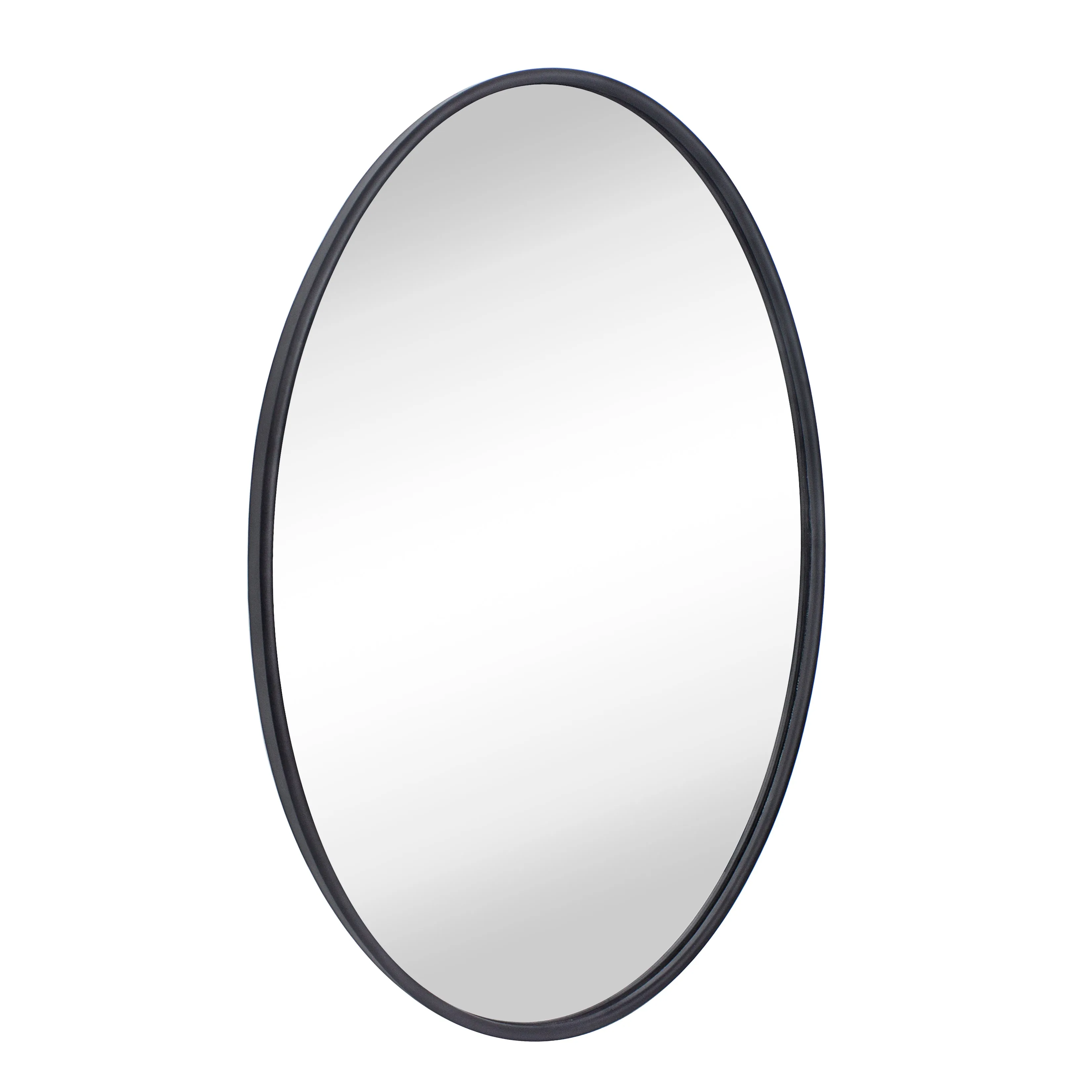 Farmhouse Oval Metal Framed Bathroom Mirror Wall Mounted Bathroom Vanity Mirror