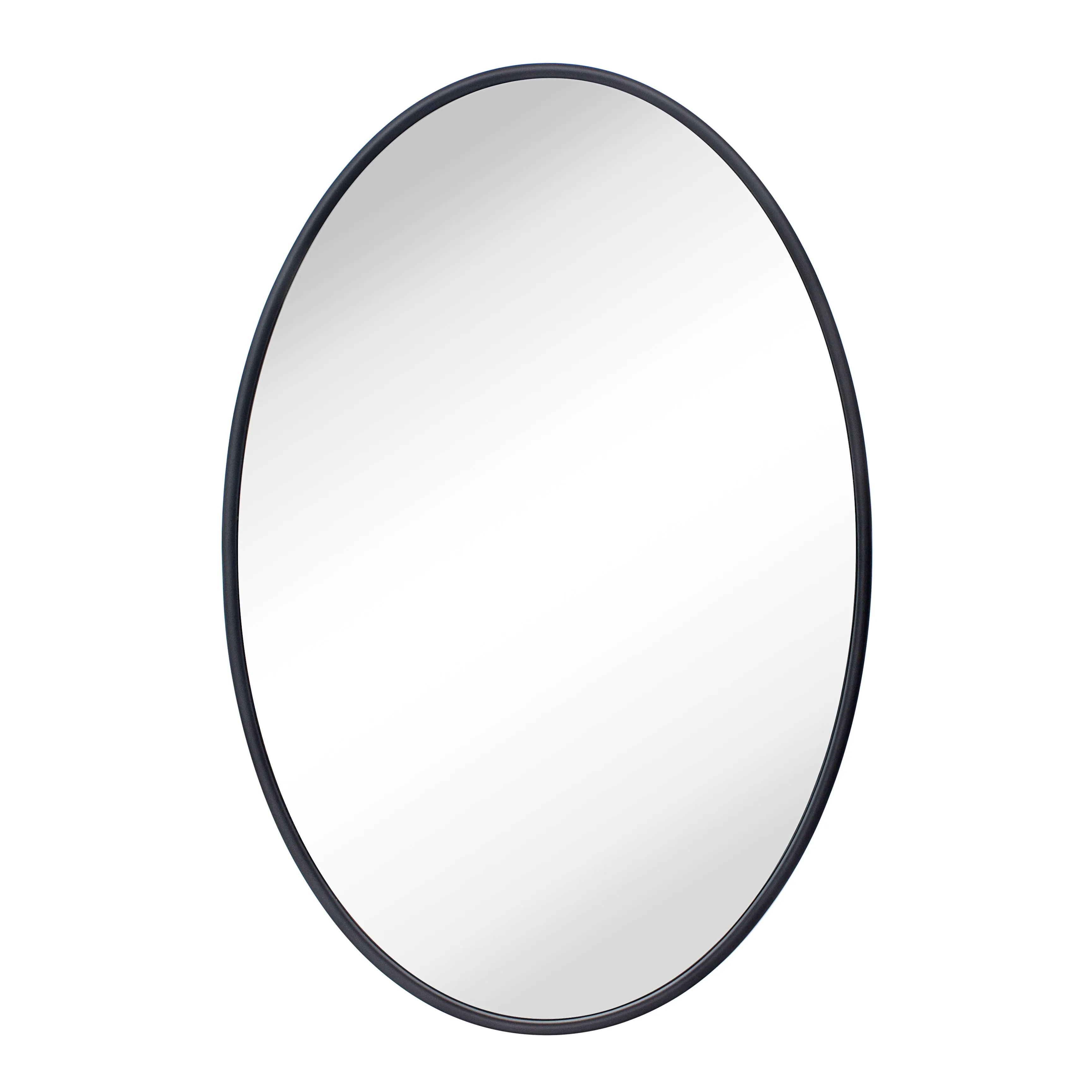 Farmhouse Oval Metal Framed Bathroom Mirror Wall Mounted Bathroom Vanity Mirror