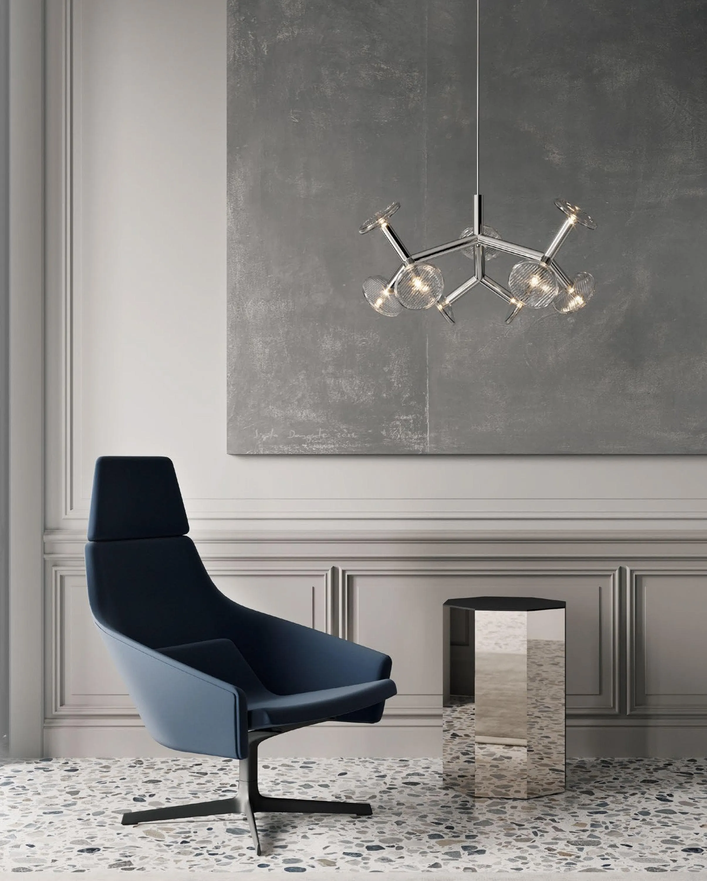 Fractal Chandelier | Modern Balck Chandelier