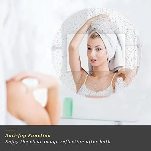 Frameless Non-Frosted Round Led Mirrors for Bathrooms