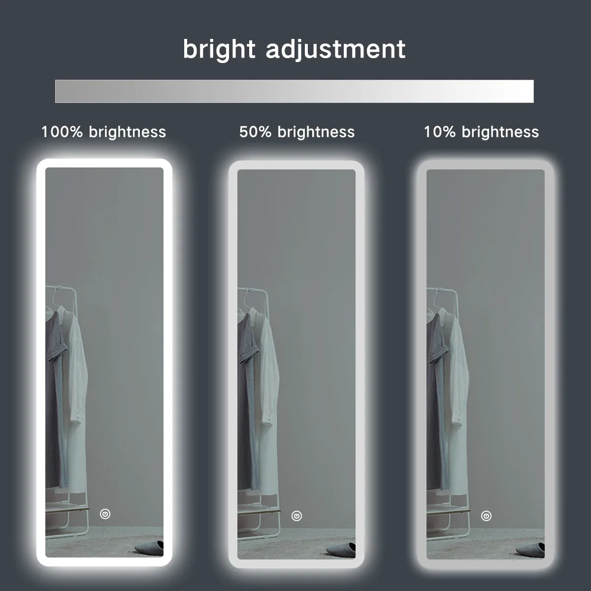 Full Length Bedroom Dressing Mirror with Lights