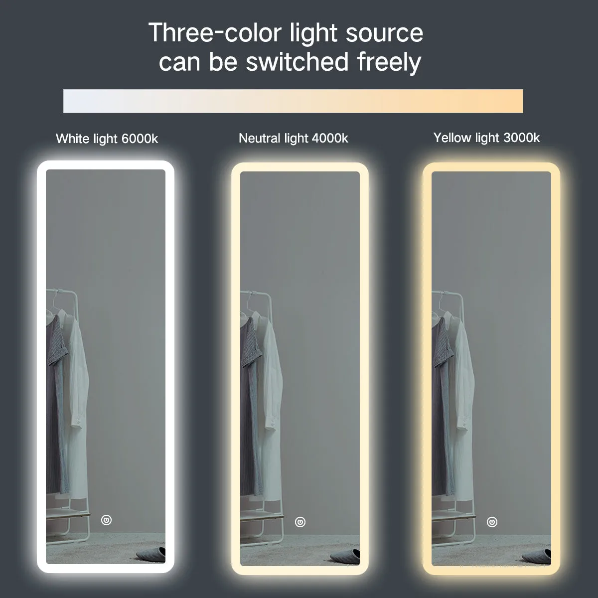 Full Length Bedroom Dressing Mirror with Lights